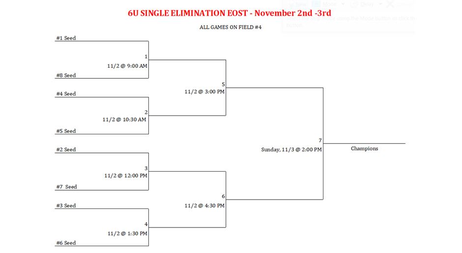 6U BASEBALL BRACKET