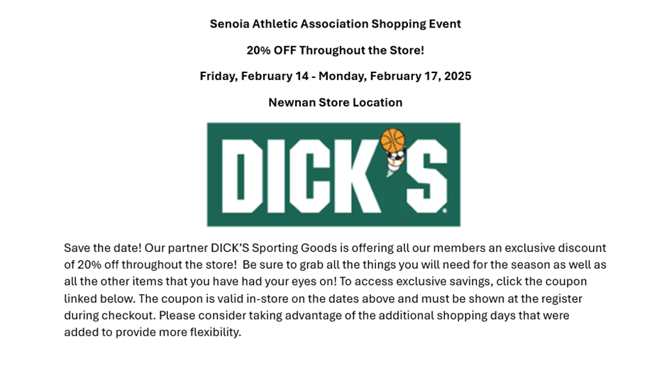 DICK'S SHOPPING DAYS!!